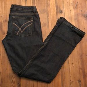 William Rast Dark Wash Bootcut Jeans with Contrast Stitching